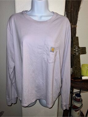 Carhartt Pale Lavender Long Sleeve Pocket Tee